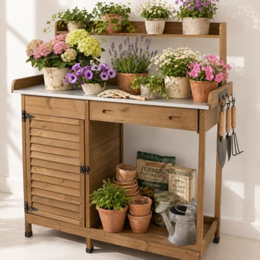 Workbench Woodworking - Potting Bench Table Work Bench with