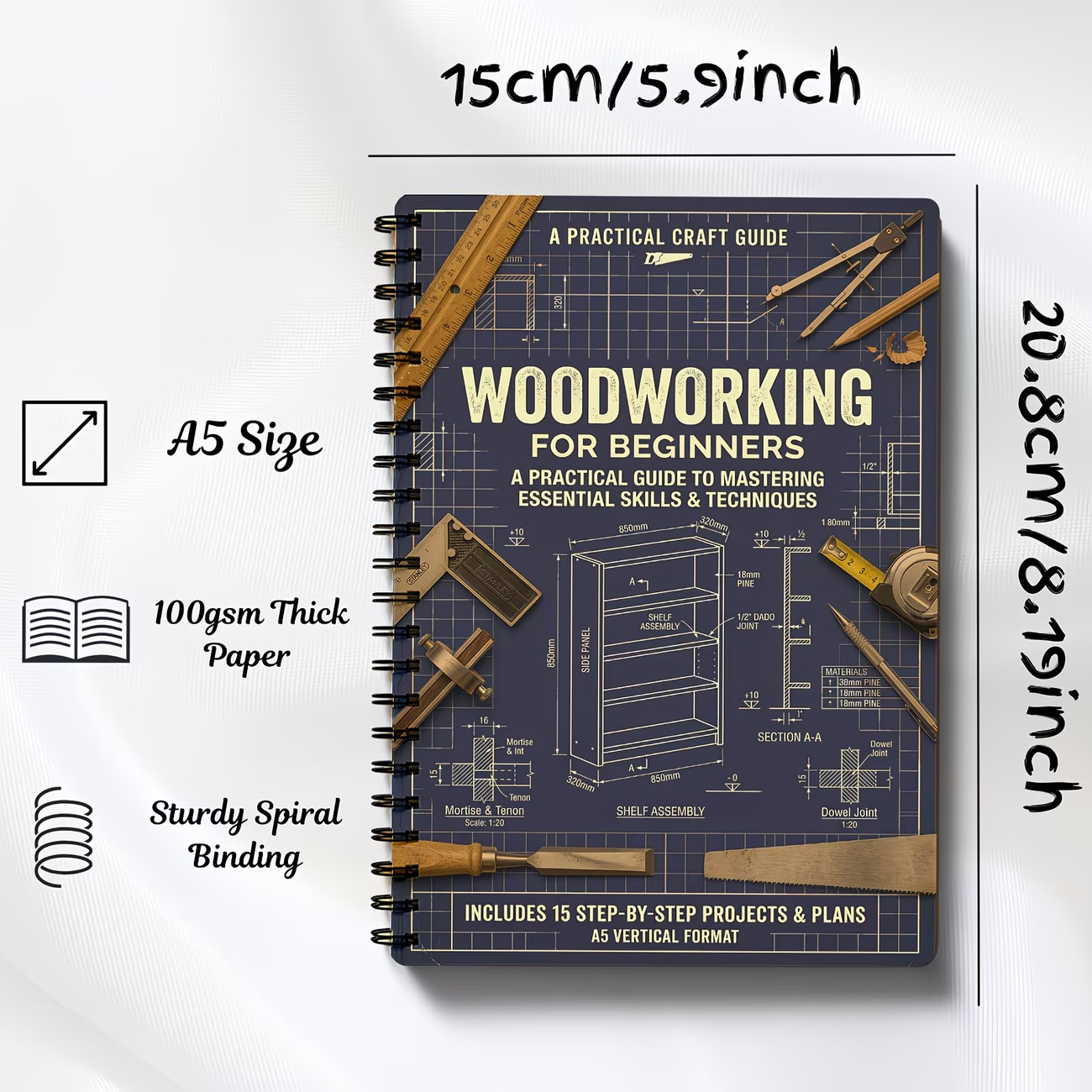 Vintage Sturdy Coil Bound A5 W - Woodworking Ebook ulasan dan harga