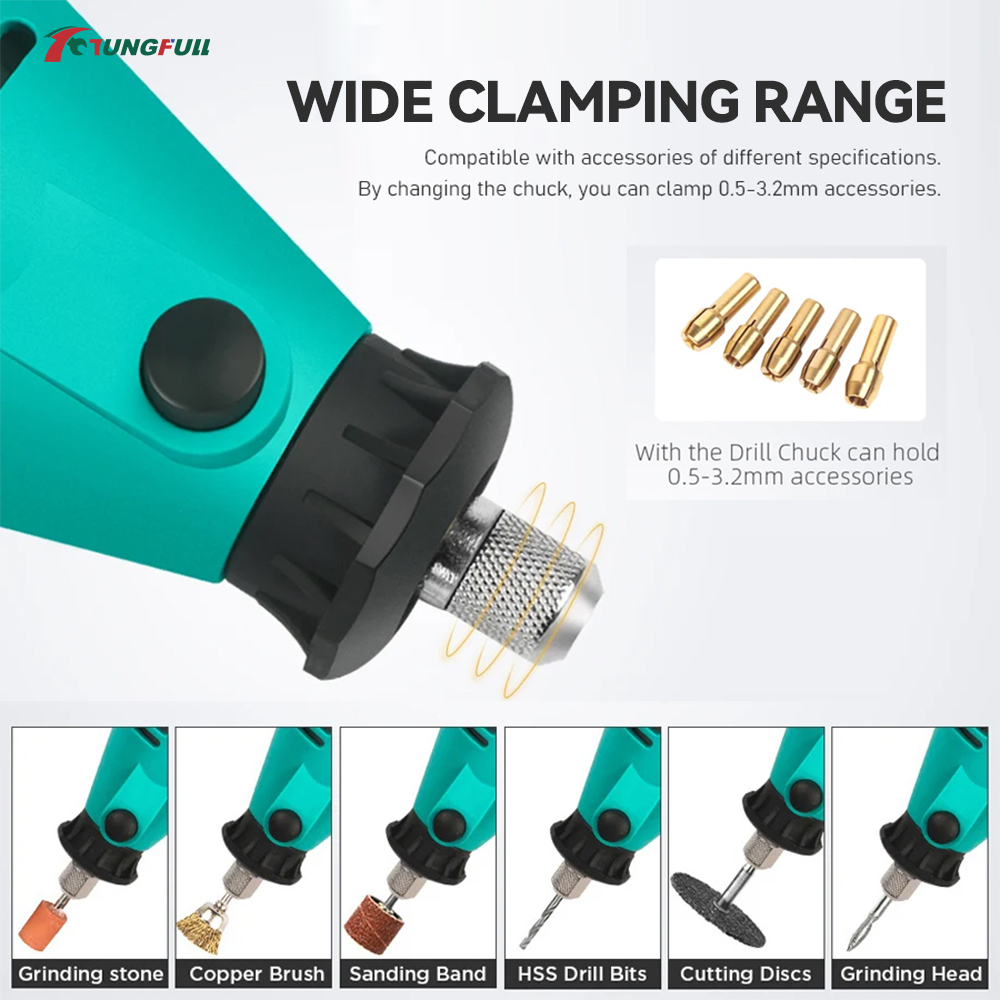 TUNGFULL Mini Electric Grinder - Woodworking Essentials ulasan dan harga