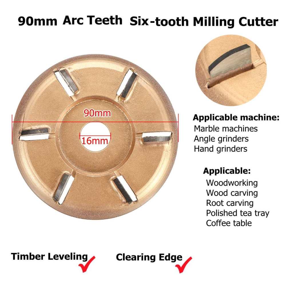 Six- Arc teeth Milling Cutter  - Woodworking Edge Corner Planer ulasan dan harga