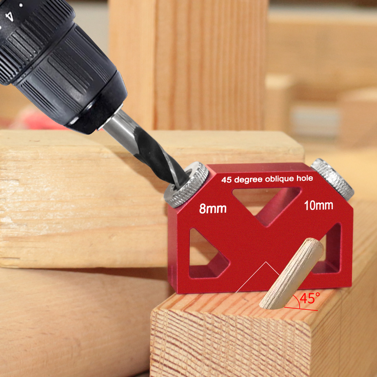 45° Angle Oblique Hole Drillin - Woodworking Hacks ulasan dan harga