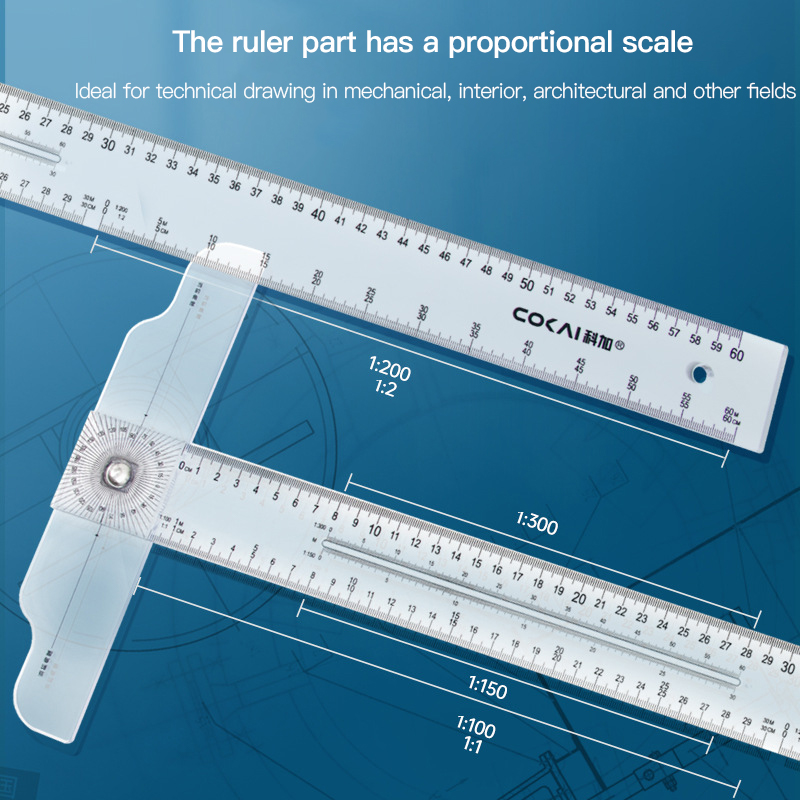 Dual-Sided T Square Ruler Clea - Woodworking Essentials ulasan dan harga