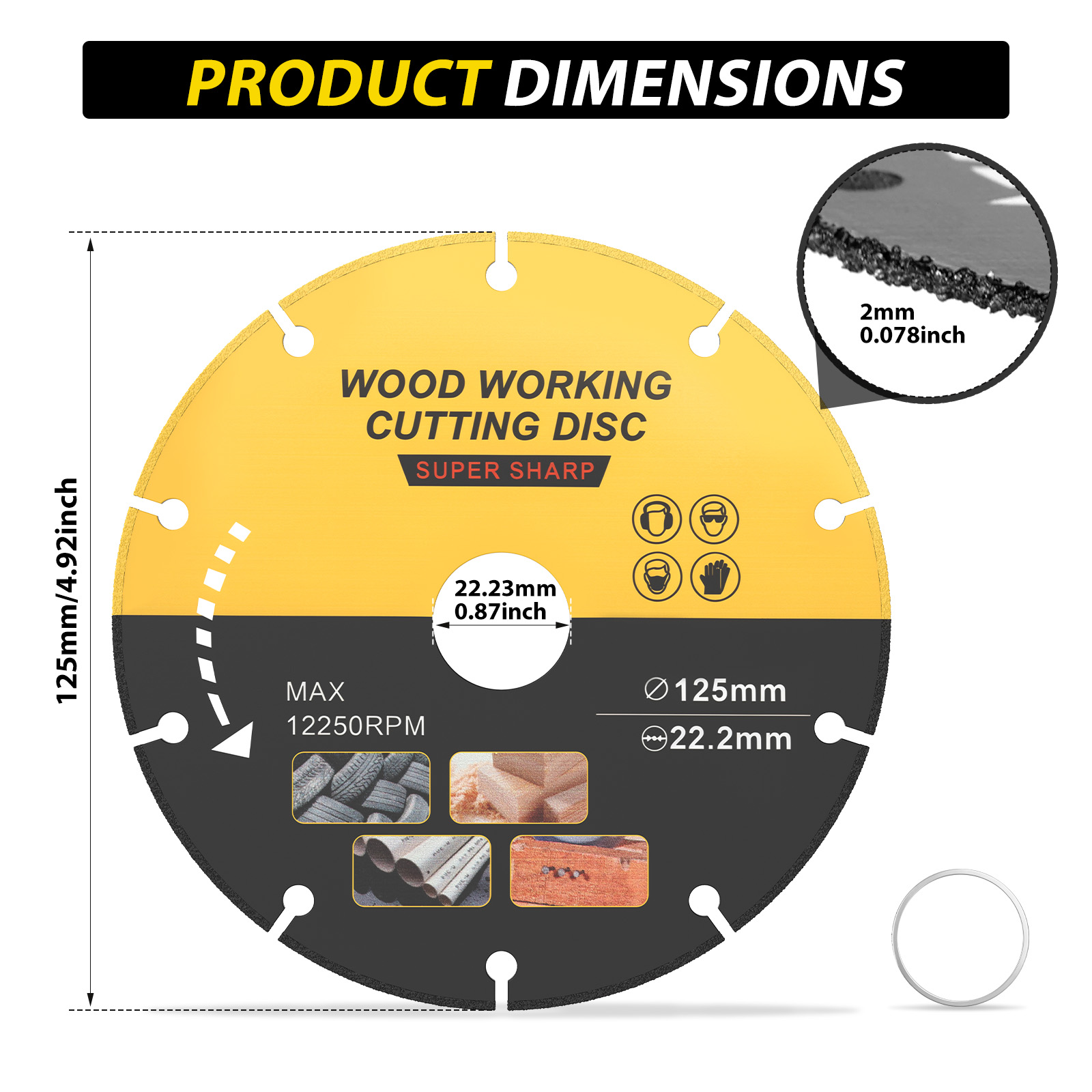 5 inch Saw Disc Multitool Wood - Woodworking Edge Corner Planer ulasan dan harga