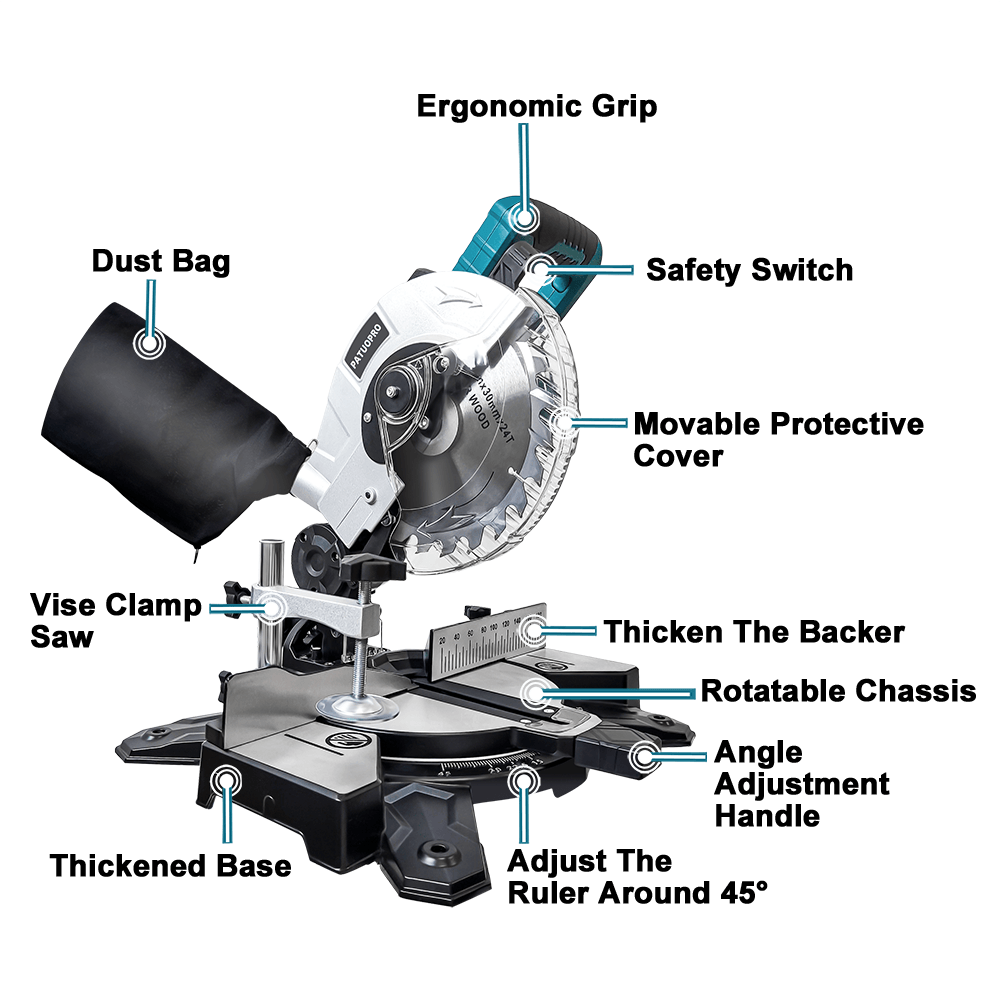 Brushless Miter Saw Cordless M - Woodworking Edge Corner Planer ulasan dan harga