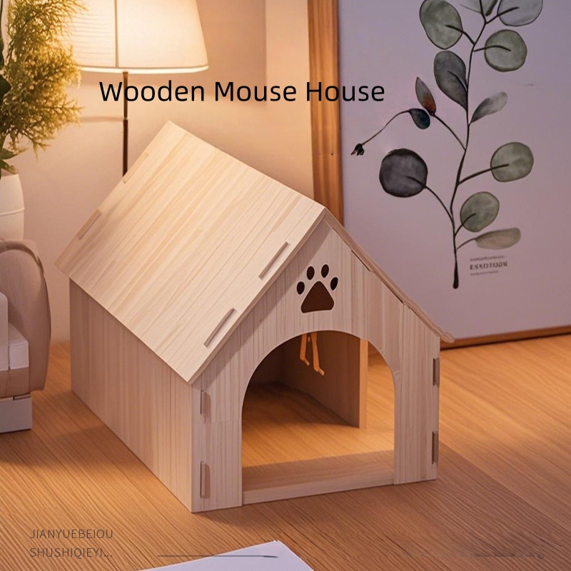 Dragon Cat Wooden Nest House D - Woodworking Rabbet ulasan dan harga