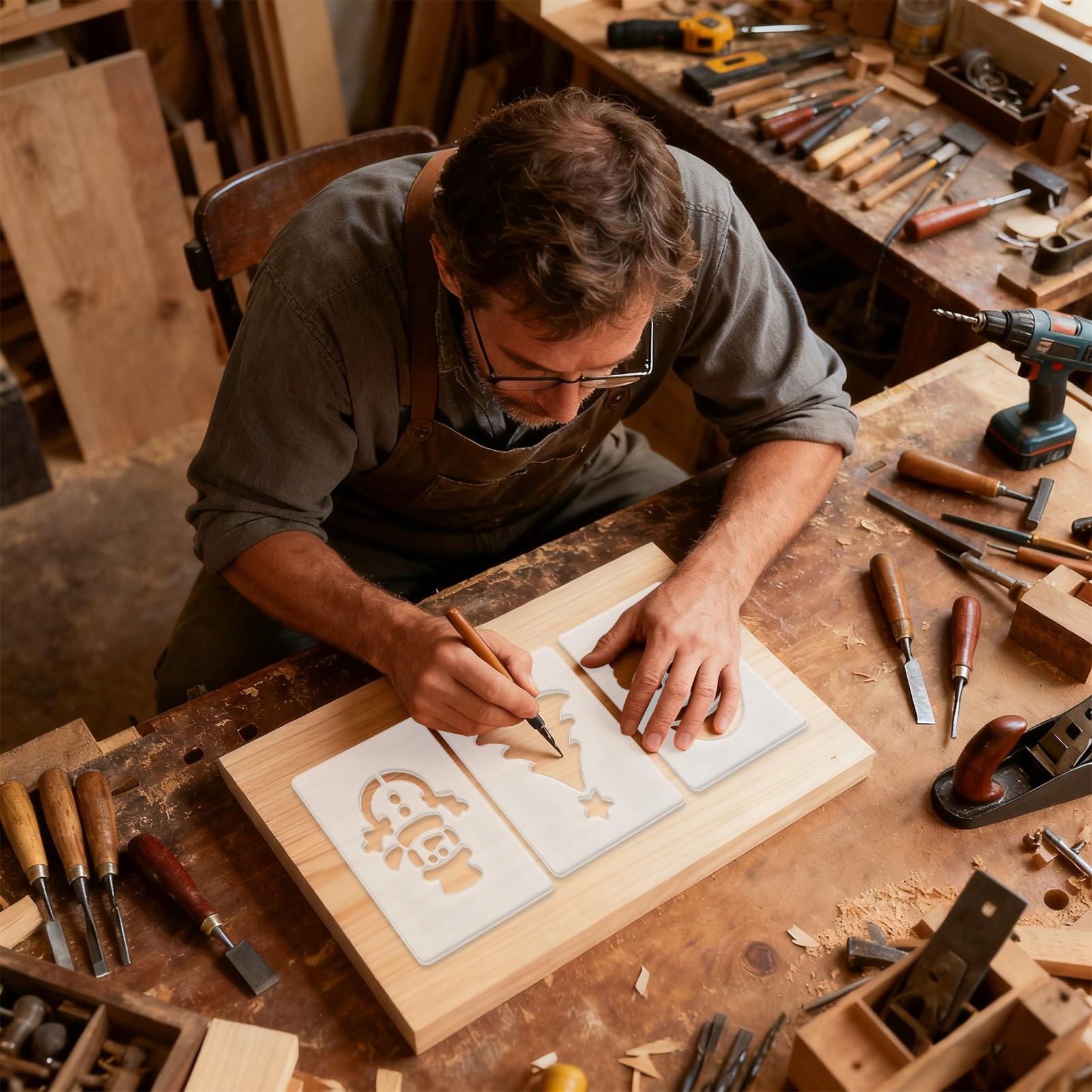 Christmas Stencil Portable Woo - Woodworking Man ulasan dan harga