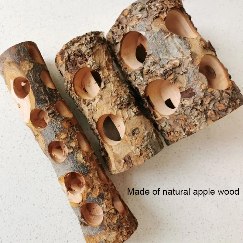 Pet Hamster Toy Natural Apple  - Woodworking Rabbet ulasan dan harga