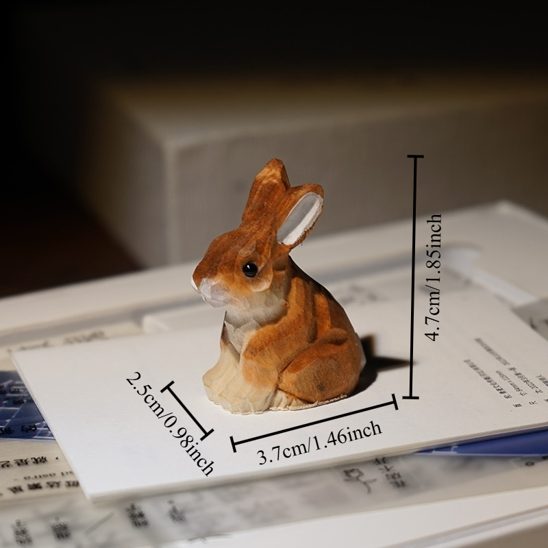 1PC Seated Bunny Hand Carved W - Woodworking Rabbet ulasan dan harga