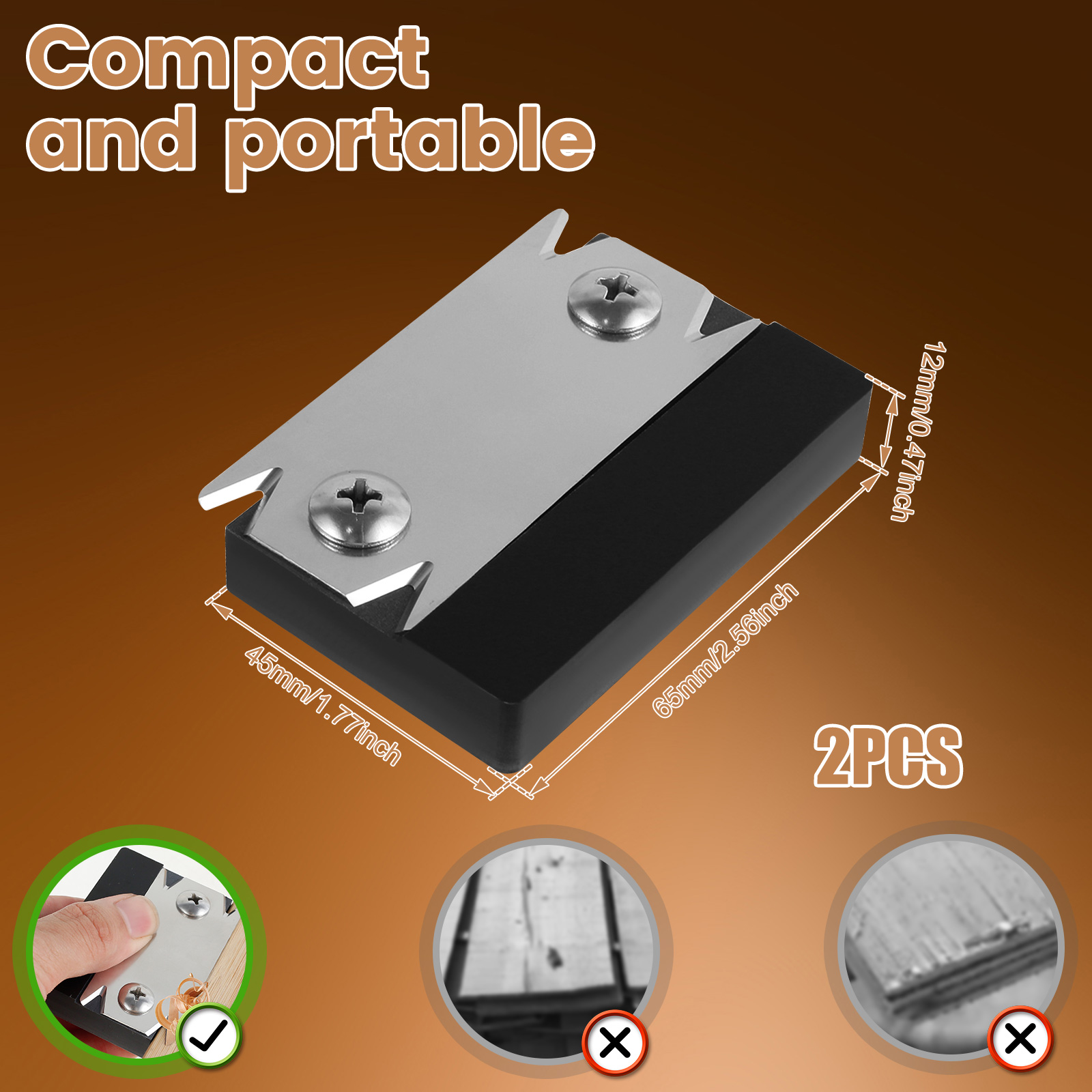 2Pcs Trimmer Wood Chamfering F - Woodworking Edge Corner Planer ulasan dan harga