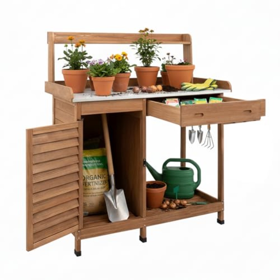 Potting Bench Table Work Bench - Workbench Woodworking ulasan dan harga