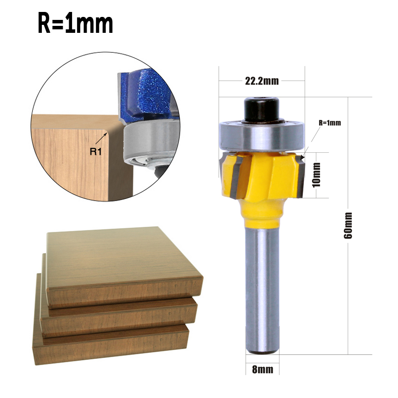 CHWJW 1PC 8mm Shank high quali - Woodworking Edge Corner Planer ulasan dan harga
