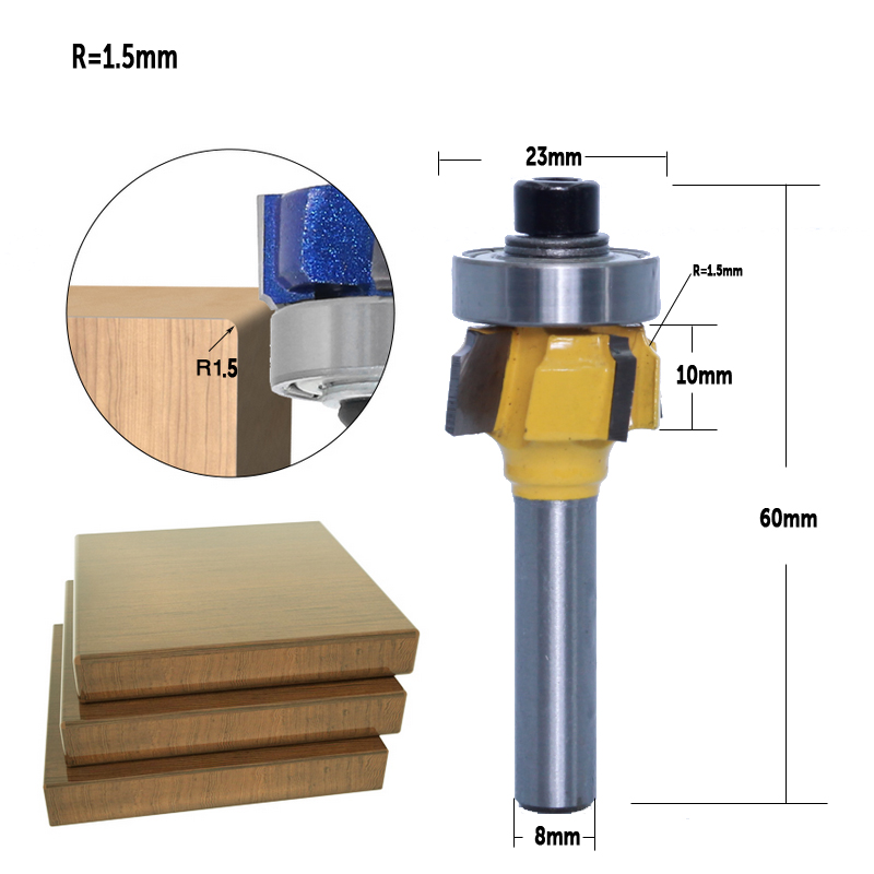 CHWJW 1PC 8mm Shank high quali - Woodworking Edge Corner Planer ulasan dan harga