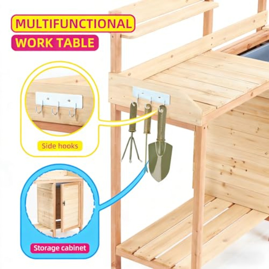 Outdoor Potting Bench with Sin - Workbench Woodworking ulasan dan harga