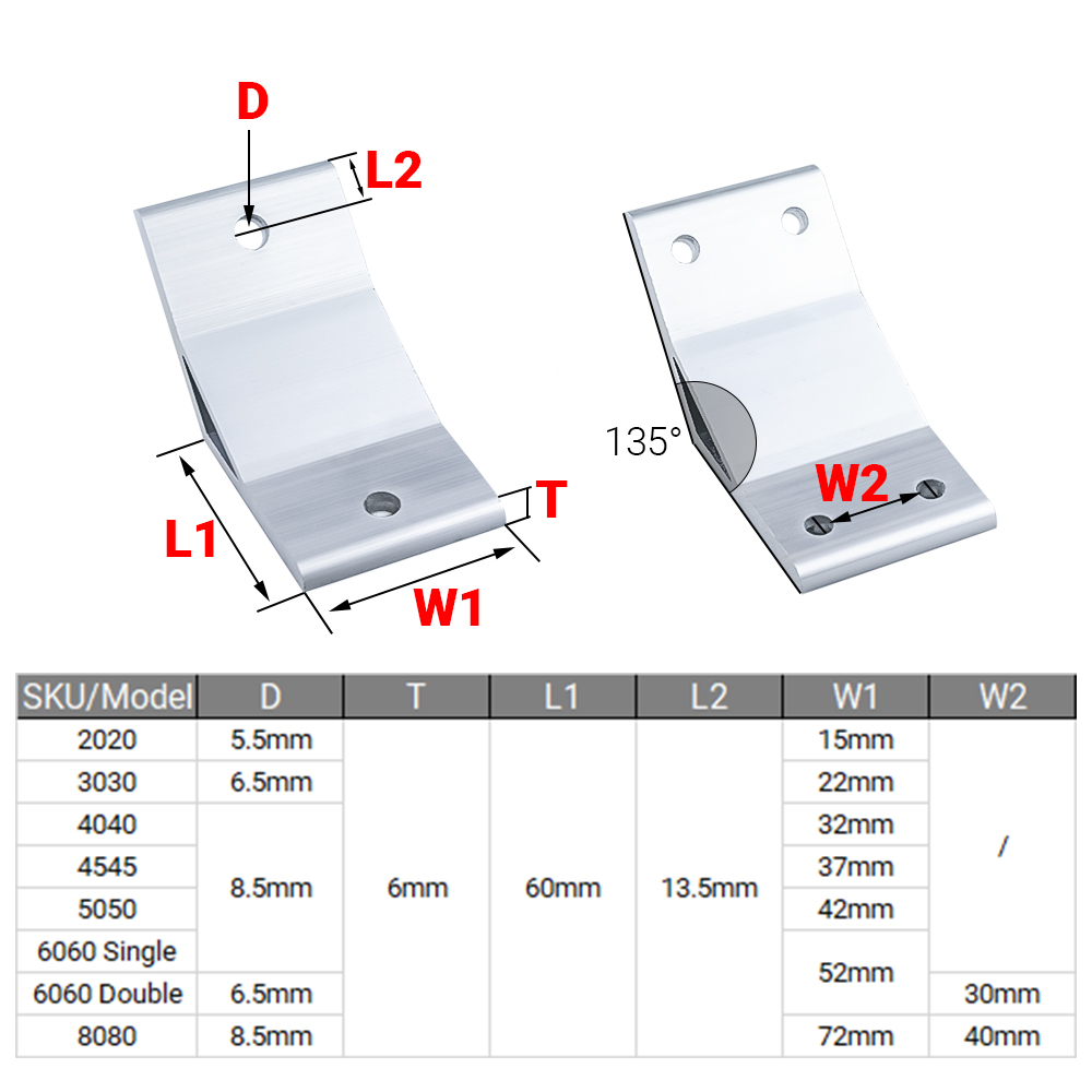 4Pcs/lot 135 Degree 2020 3030  - Woodworking Joints ulasan dan harga